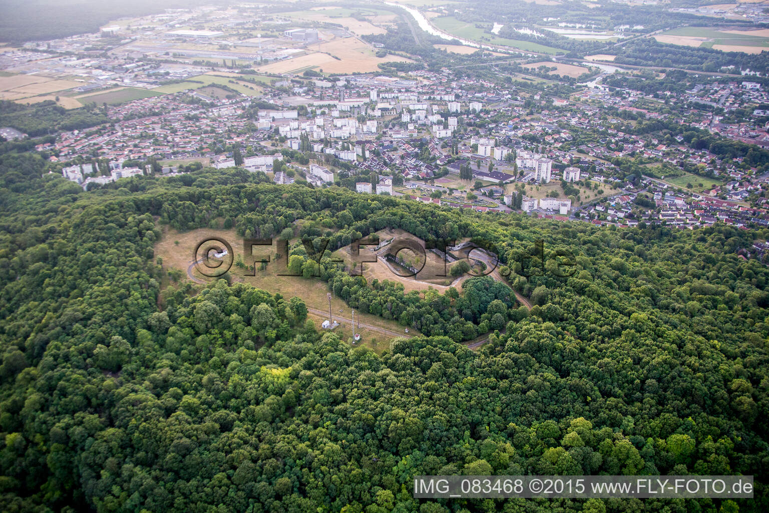 Aerial view of Bunker/Fort N of Toul in Toul in the state Meurthe et Moselle, France