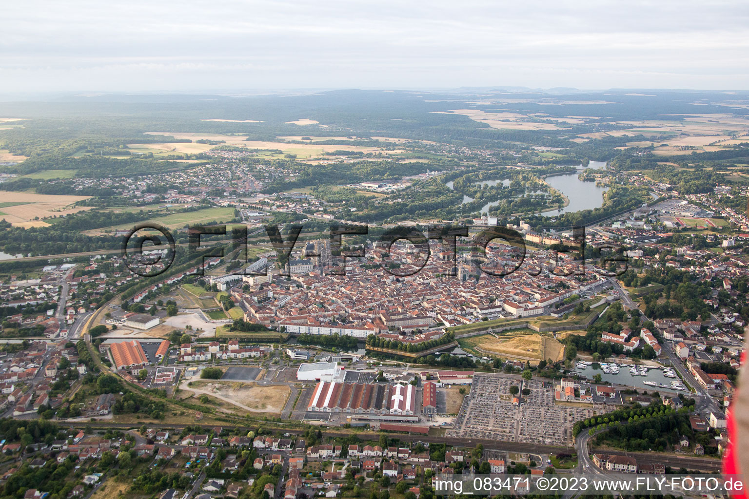 Aerial view of Toul in the state Meurthe et Moselle, France