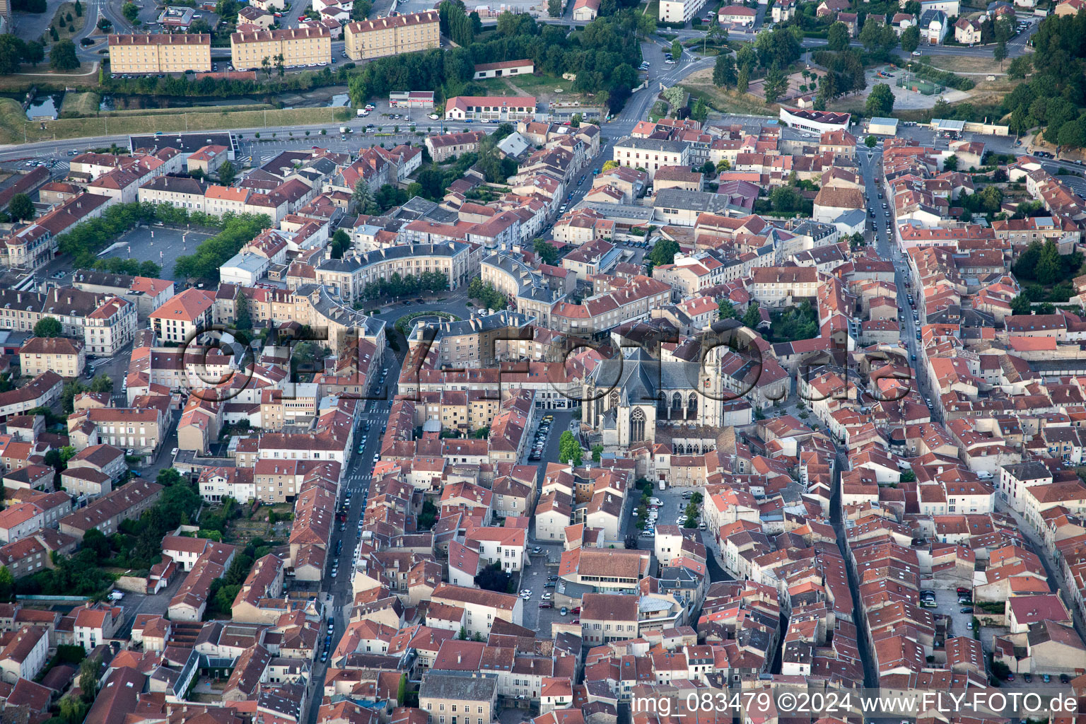 Toul in the state Meurthe et Moselle, France seen from above