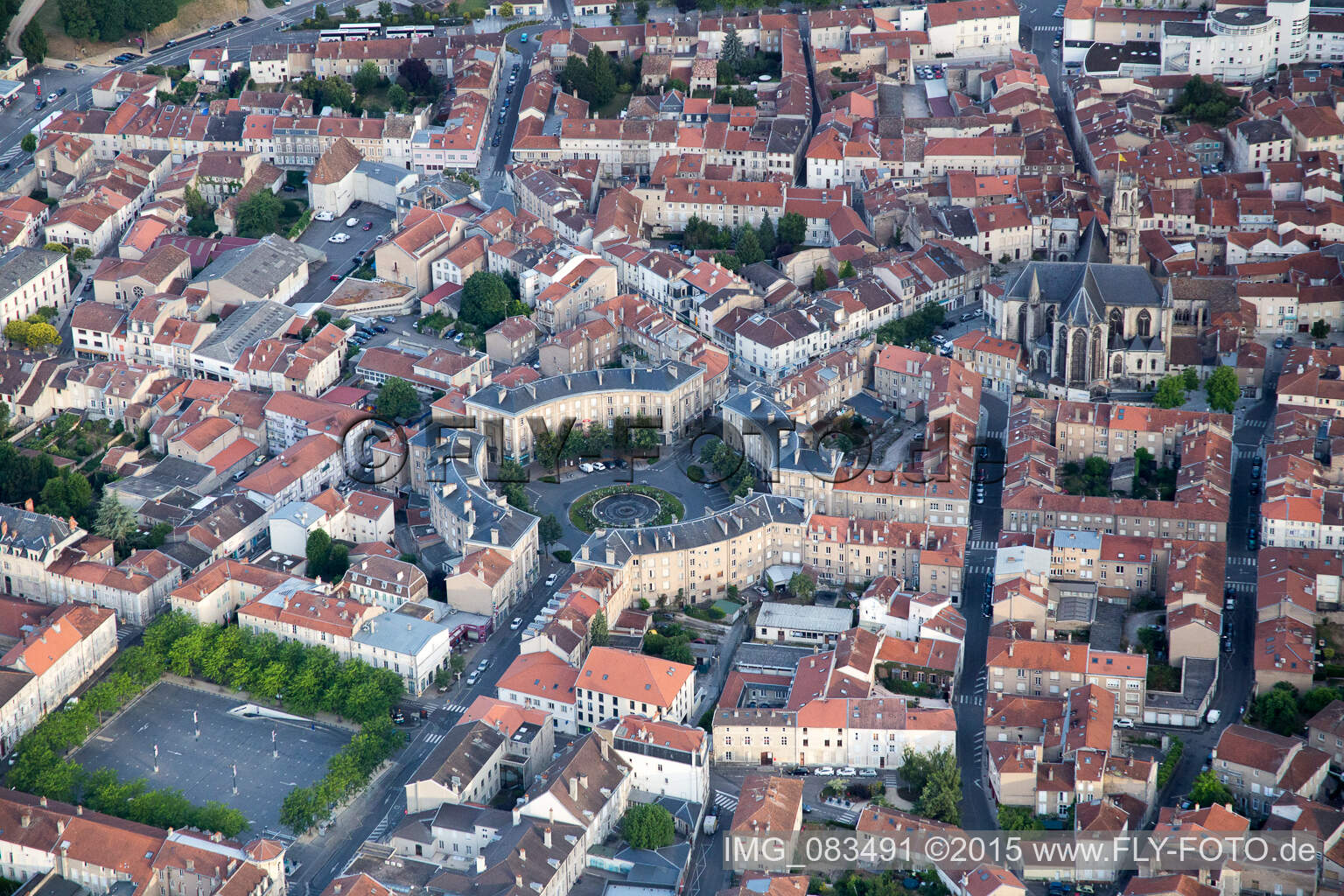 Toul in the state Meurthe et Moselle, France from the drone perspective