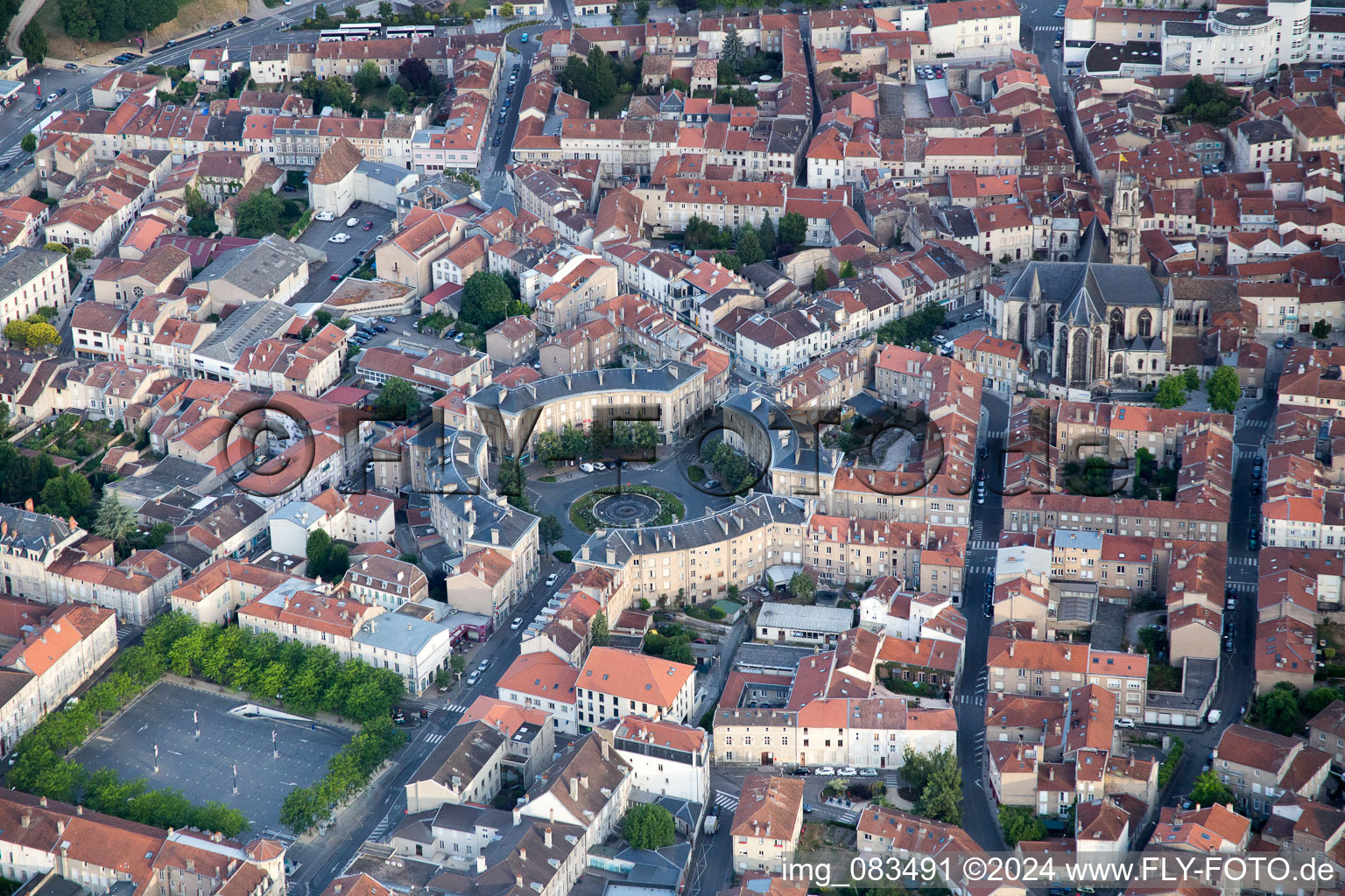 Toul in the state Meurthe et Moselle, France from the drone perspective