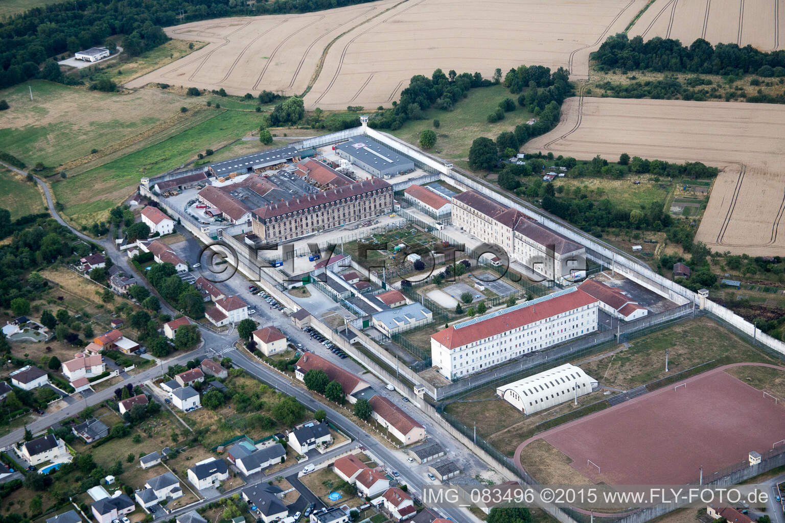 Building complex of the French army - military barracks of the 516th railway Regiment in Ecrouves in Grand Est, France