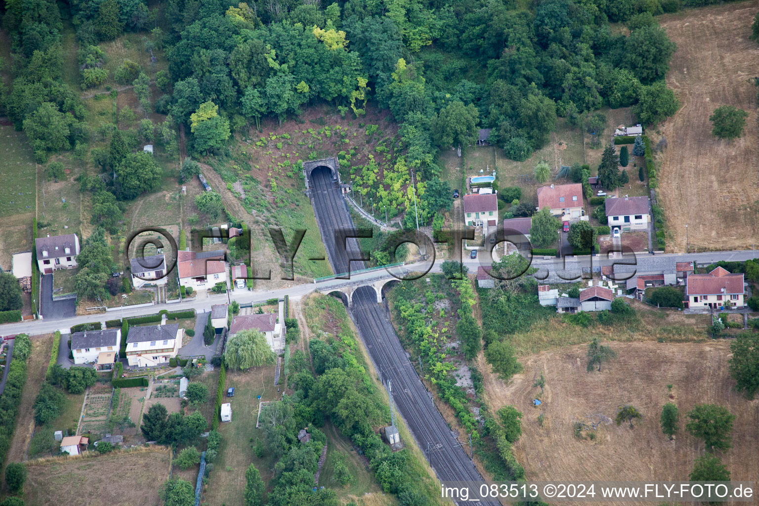 Aerial photograpy of Foug in the state Meurthe et Moselle, France