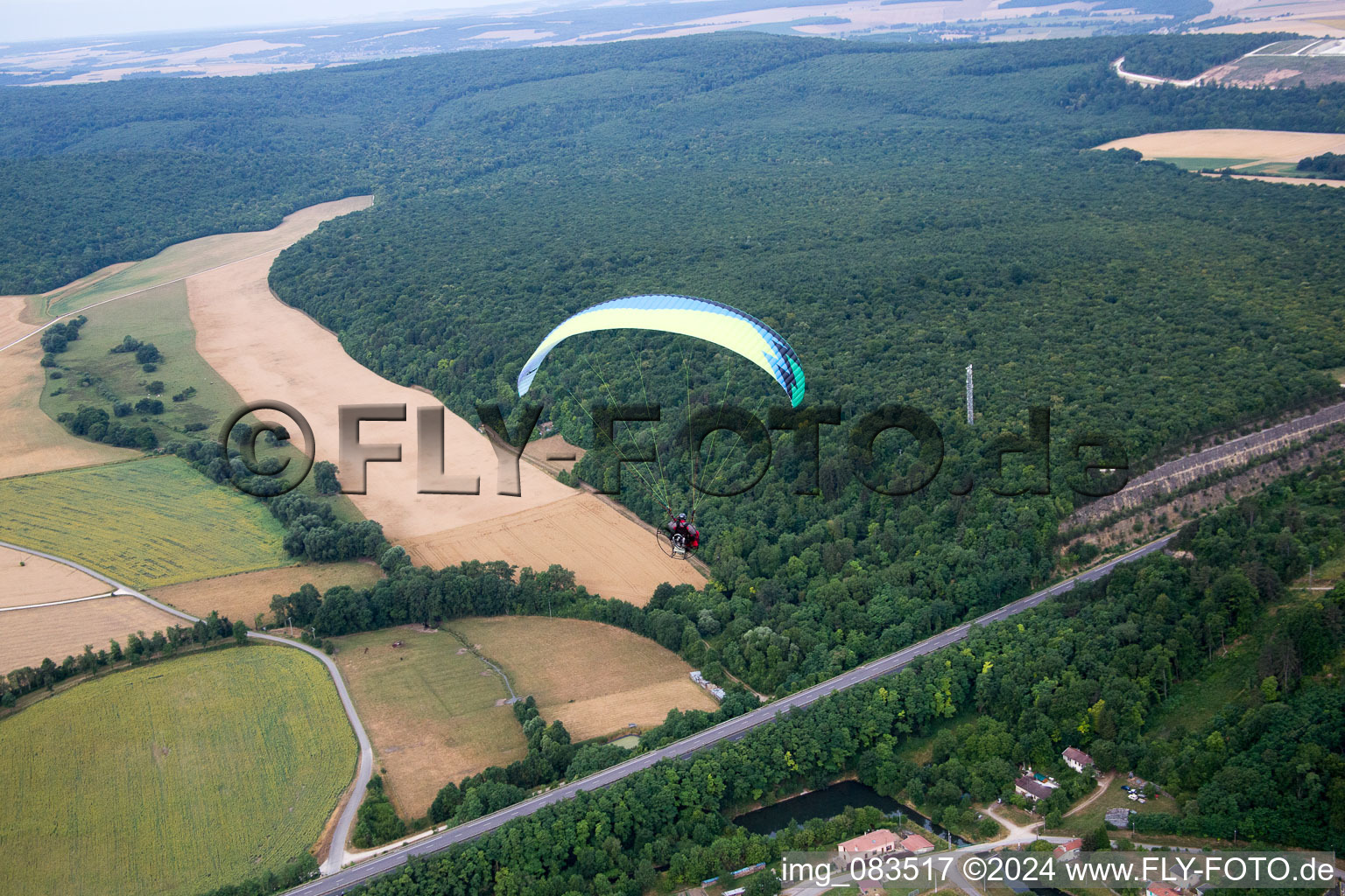 Foug in the state Meurthe et Moselle, France from above