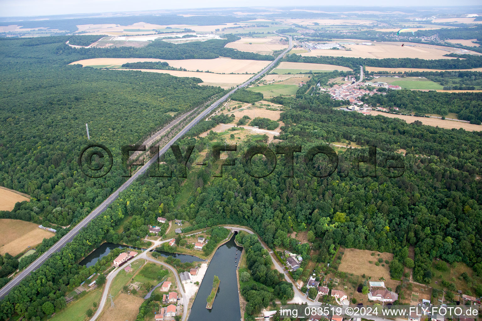 Foug in the state Meurthe et Moselle, France seen from above