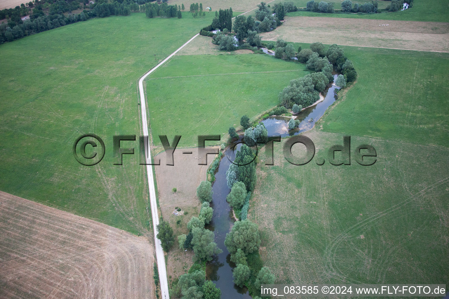 Oblique view of Maxey-sur-Vaise in the state Meuse, France