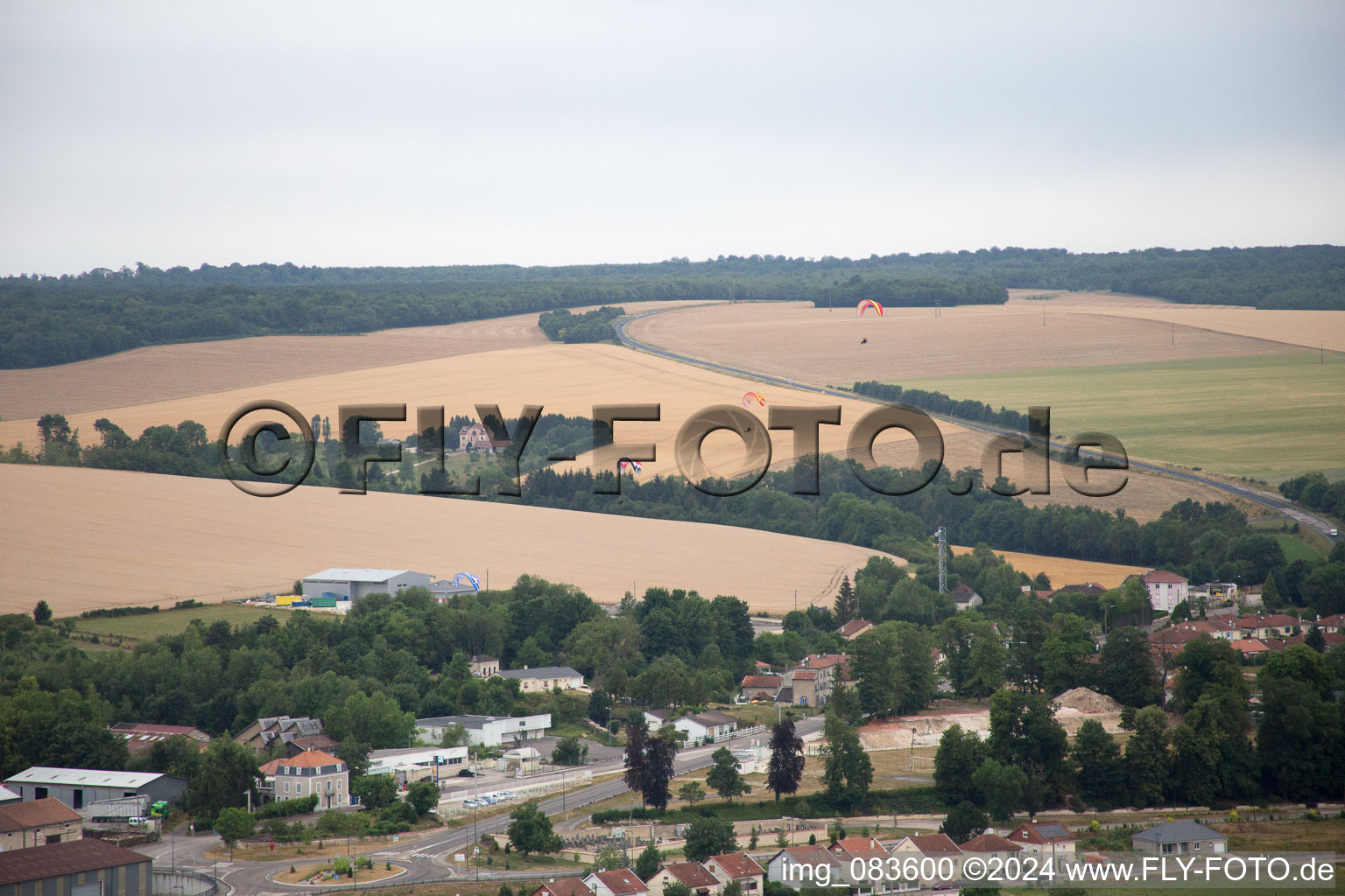 Vaucouleurs in the state Meuse, France out of the air