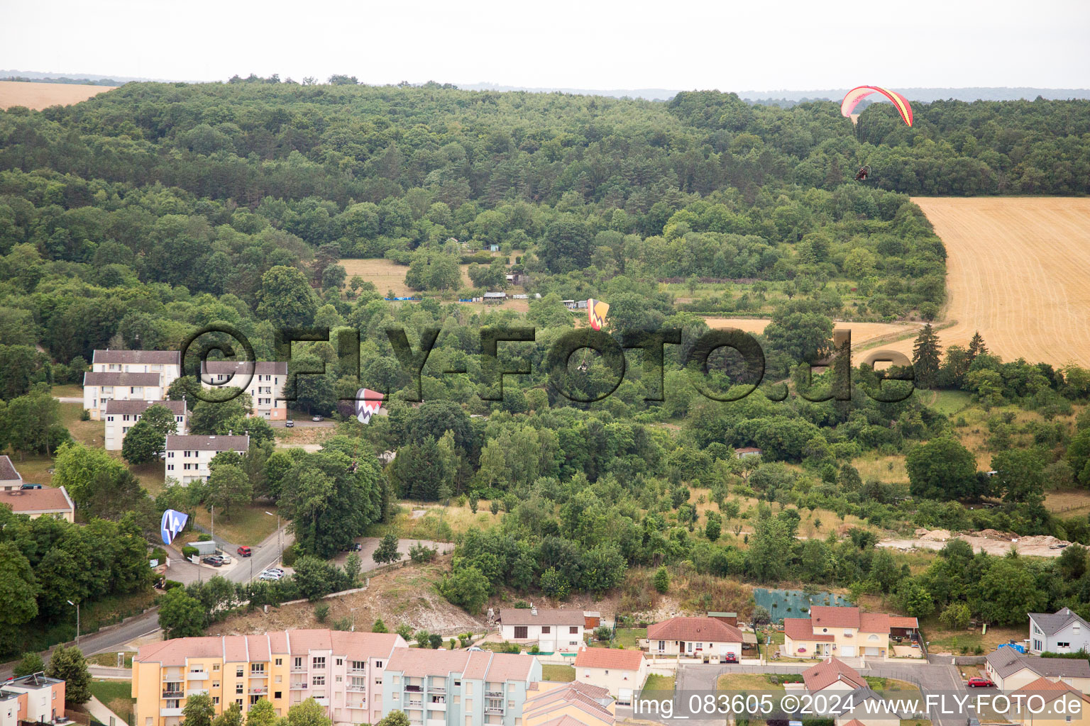 Drone recording of Vaucouleurs in the state Meuse, France