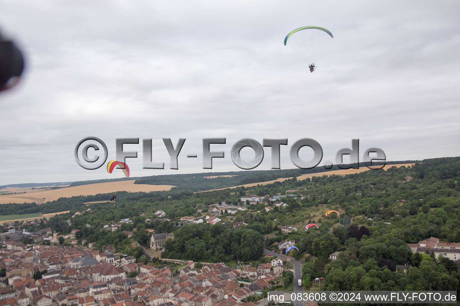 Vaucouleurs in the state Meuse, France from a drone