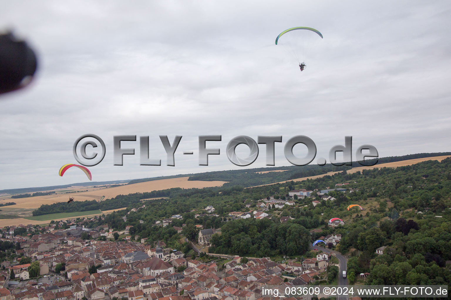 Vaucouleurs in the state Meuse, France seen from a drone