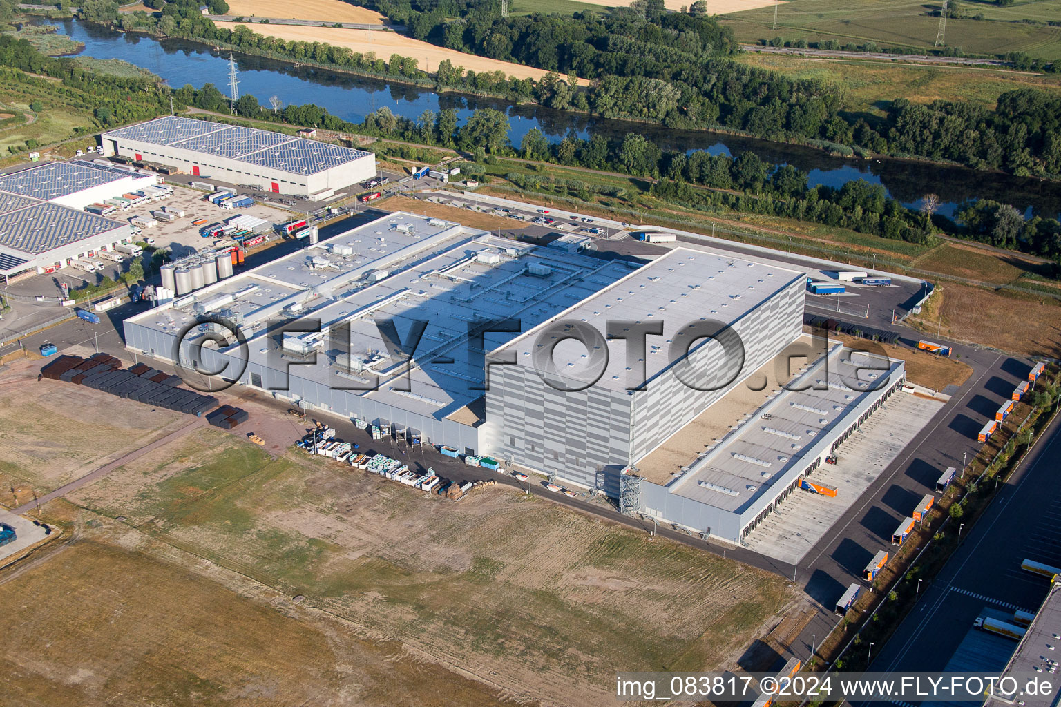 Building and production halls on the premises of Pfaelzer Erfrischungsgetraenke GmbH in Woerth am Rhein in the state Rhineland-Palatinate, Germany