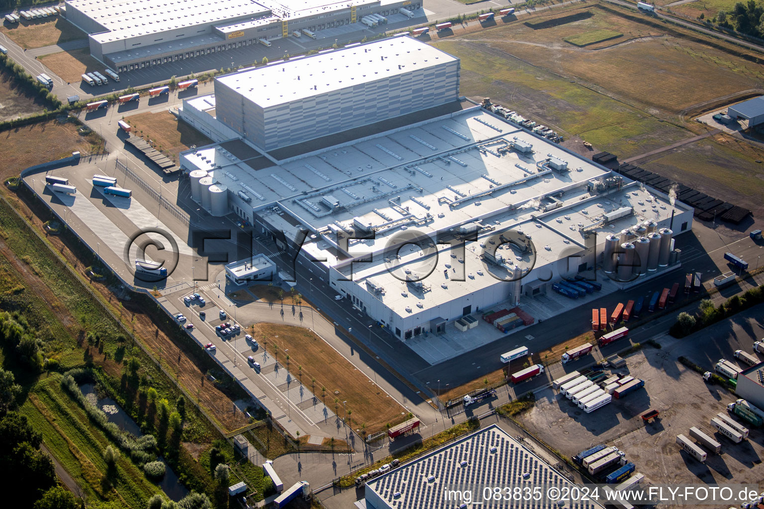 Building of the MEG Getraenke GmbH industrial area Oberwiesen in Woerth am Rhein in the state Rhineland-Palatinate