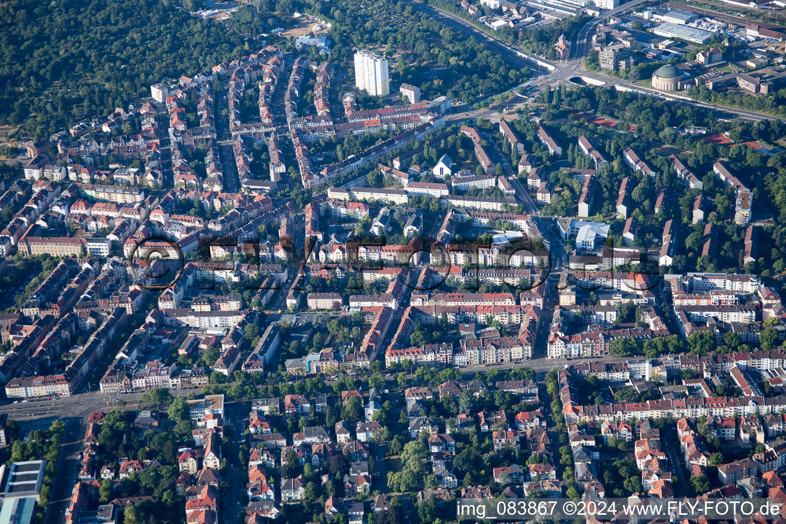 District Mühlburg in Karlsruhe in the state Baden-Wuerttemberg, Germany