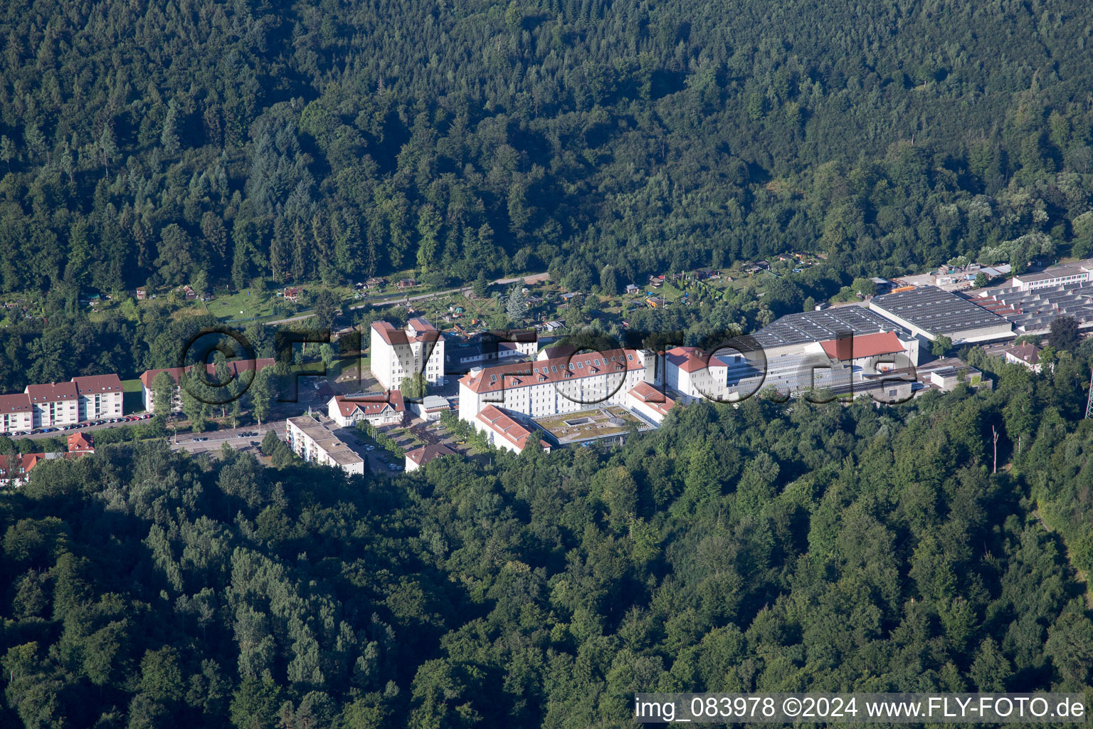 Industrial area in Albtal Spinnerei in Ettlingen in the state Baden-Wuerttemberg, Germany