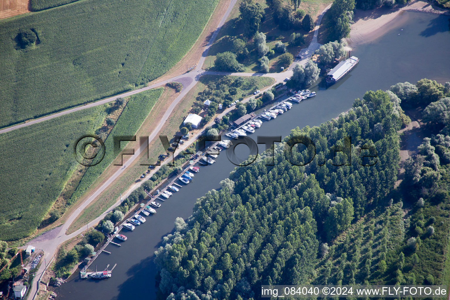 Oblique view of Lautermouth in Neuburg in the state Rhineland-Palatinate, Germany