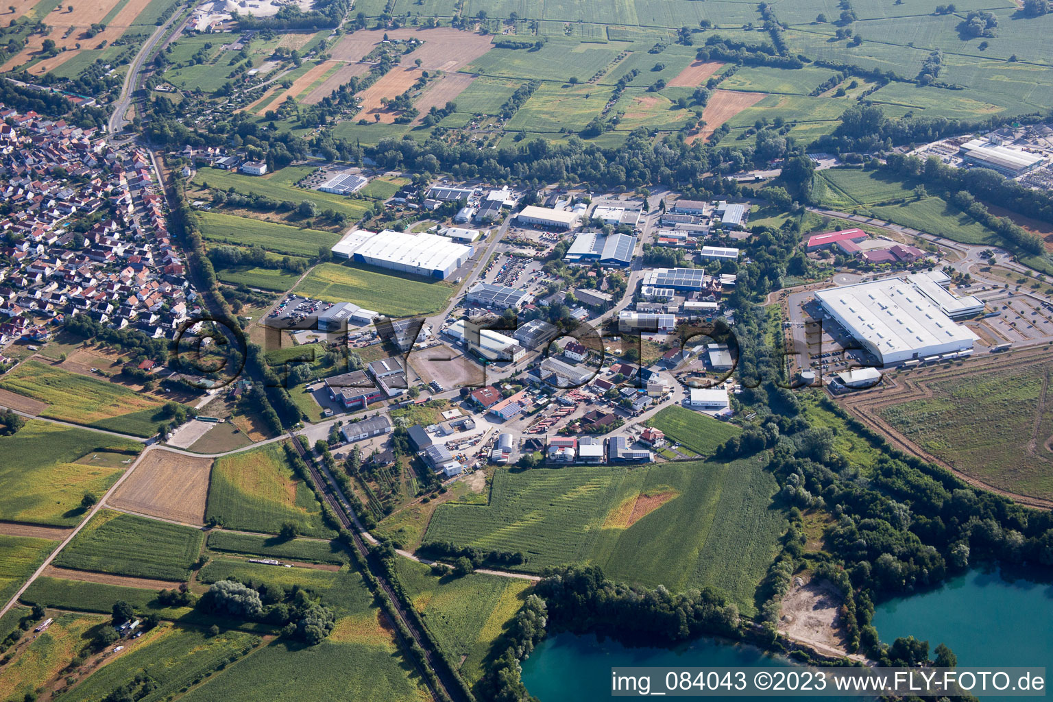 Industrial area in Hagenbach in the state Rhineland-Palatinate, Germany
