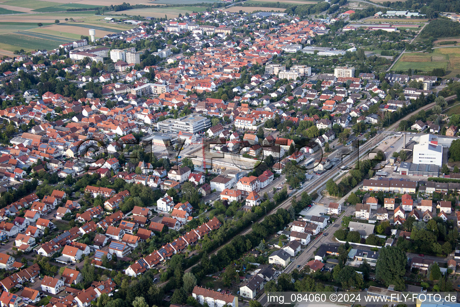 New building between Bismarck- and Gartenstr in Kandel in the state Rhineland-Palatinate, Germany