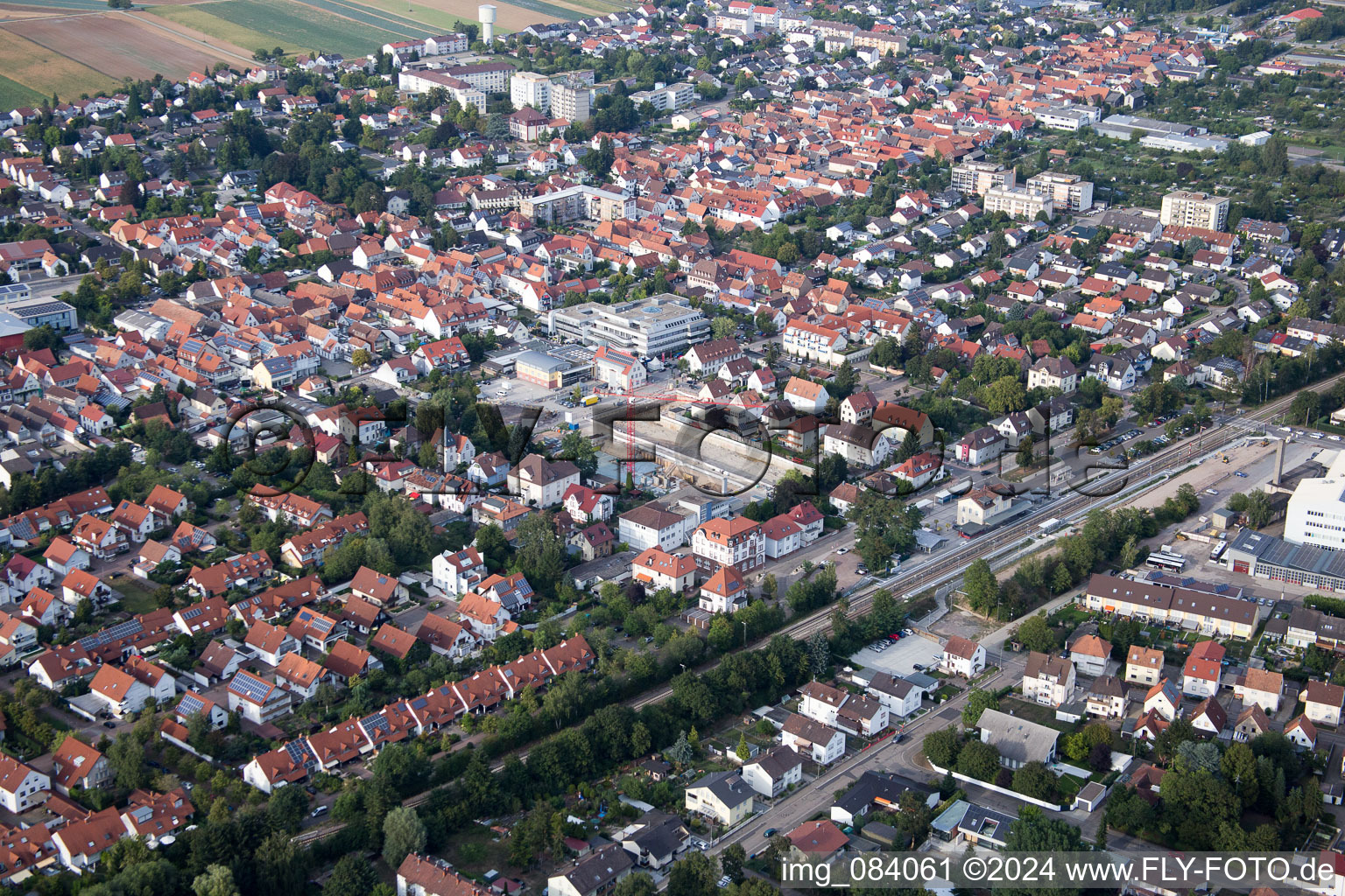 In the city center" New building of RiBa GmbH between Bismarck- and Gartenstr in Kandel in the state Rhineland-Palatinate, Germany