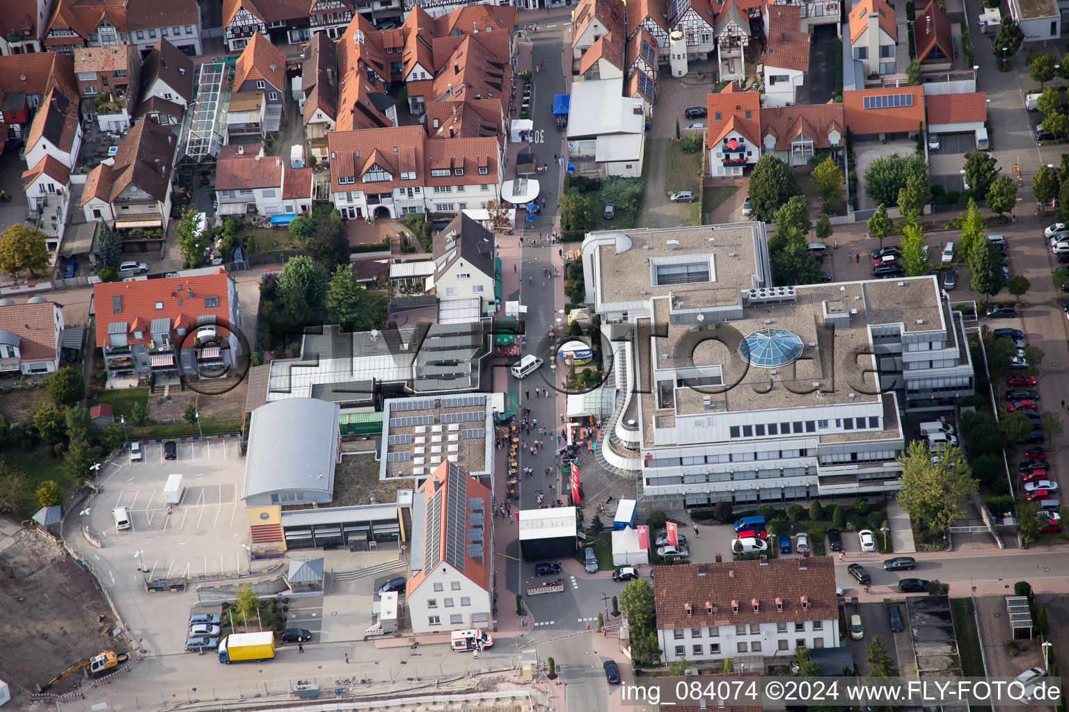 Kandel in the state Rhineland-Palatinate, Germany from above