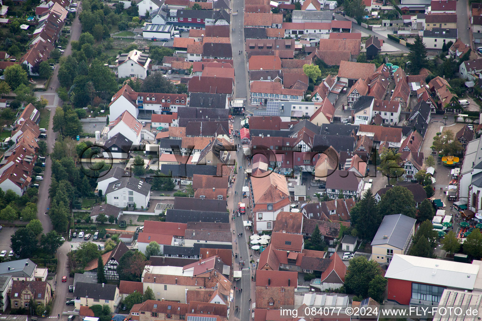 Aerial photograpy of City Festival 2015 in Kandel in the state Rhineland-Palatinate, Germany