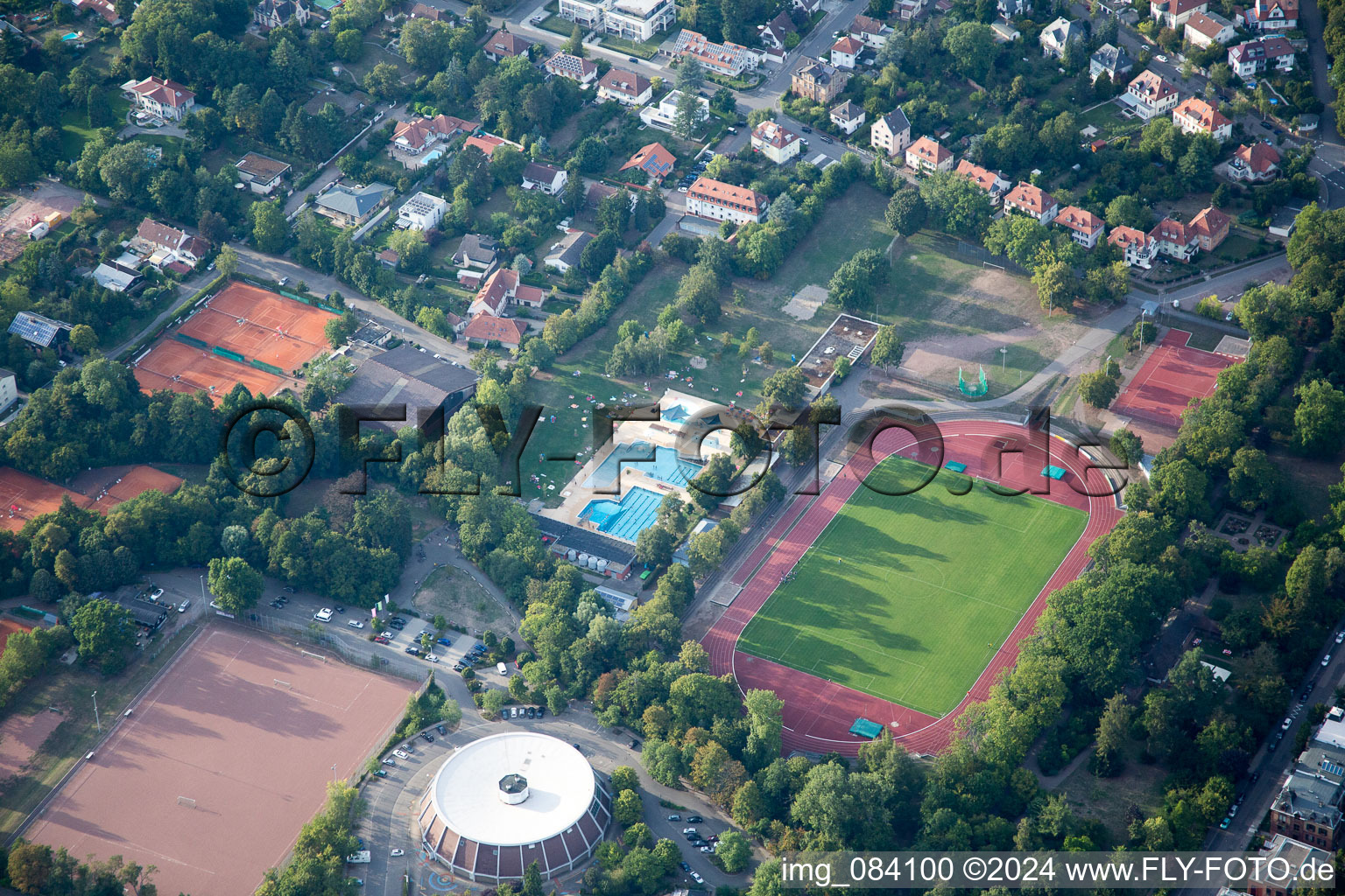 Oblique view of Landau in der Pfalz in the state Rhineland-Palatinate, Germany