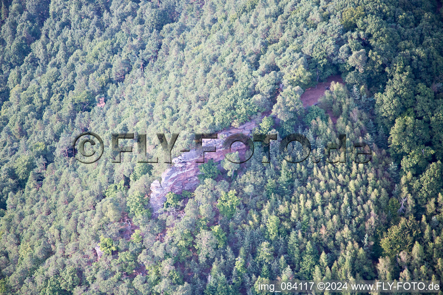 Aerial view of Albersweiler in the state Rhineland-Palatinate, Germany