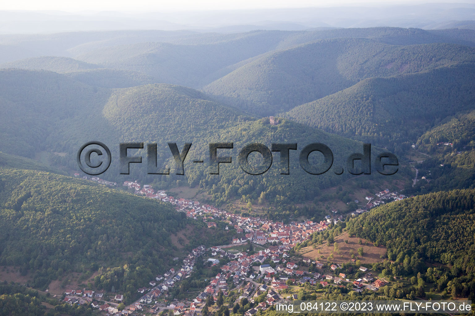 Ramberg in the state Rhineland-Palatinate, Germany from the plane