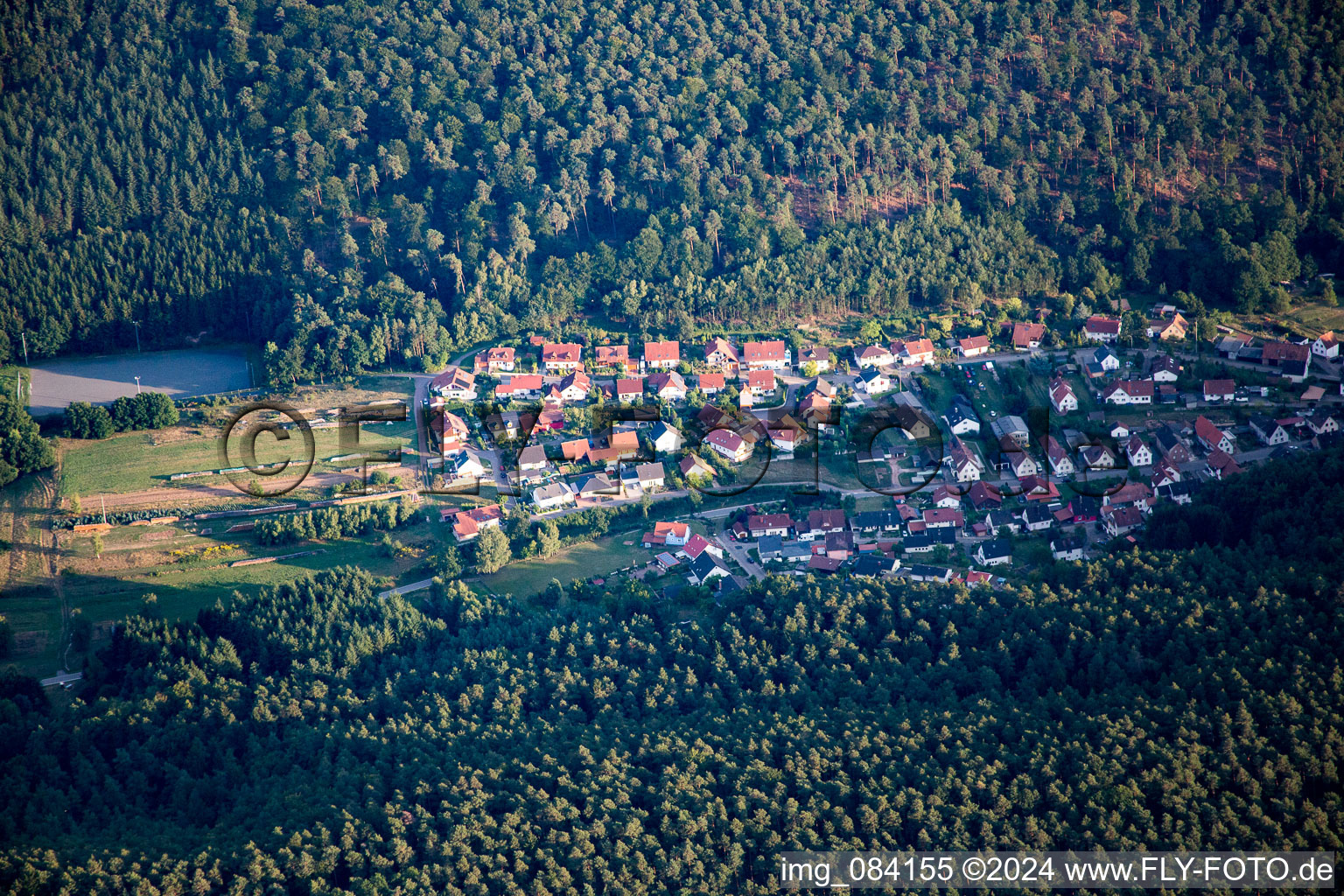 Aerial photograpy of Wilgartswiesen in the state Rhineland-Palatinate, Germany