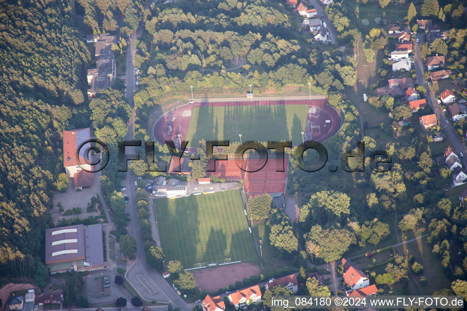 Bird's eye view of Hauenstein in the state Rhineland-Palatinate, Germany