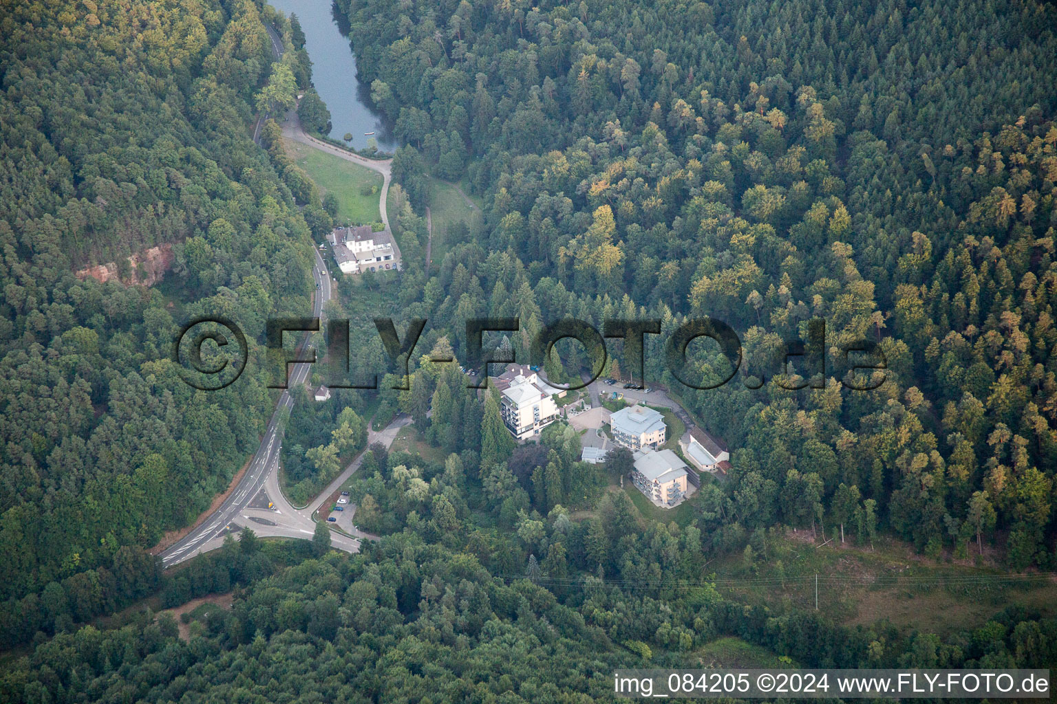 Drone recording of Bad Bergzabern in the state Rhineland-Palatinate, Germany