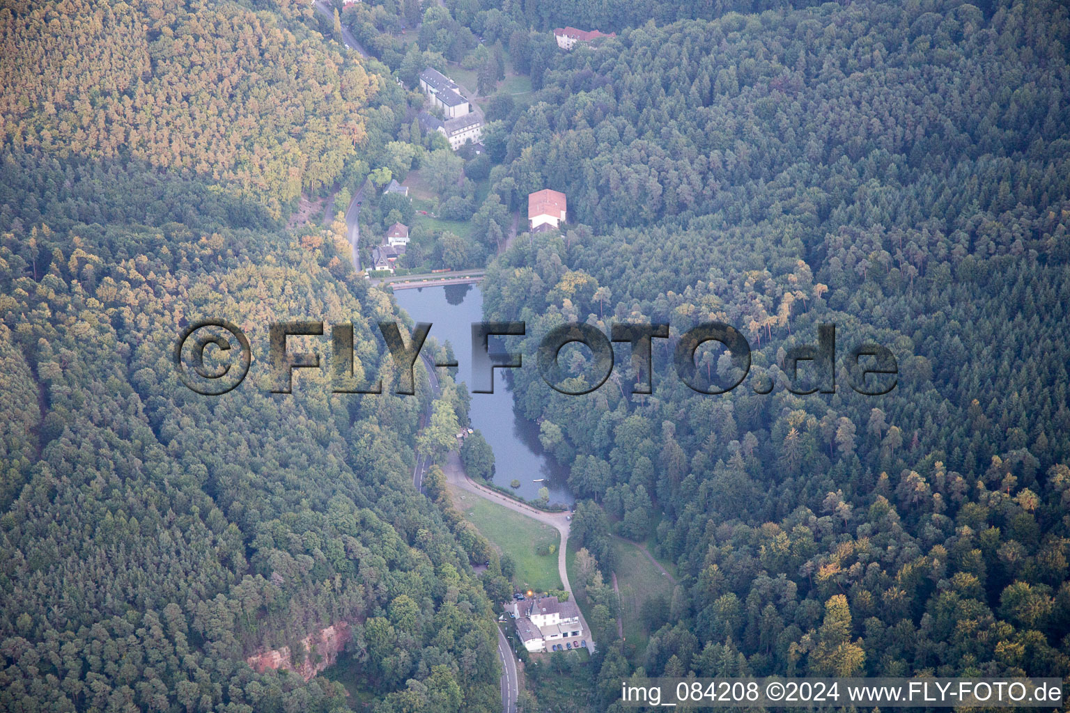 Drone image of Bad Bergzabern in the state Rhineland-Palatinate, Germany