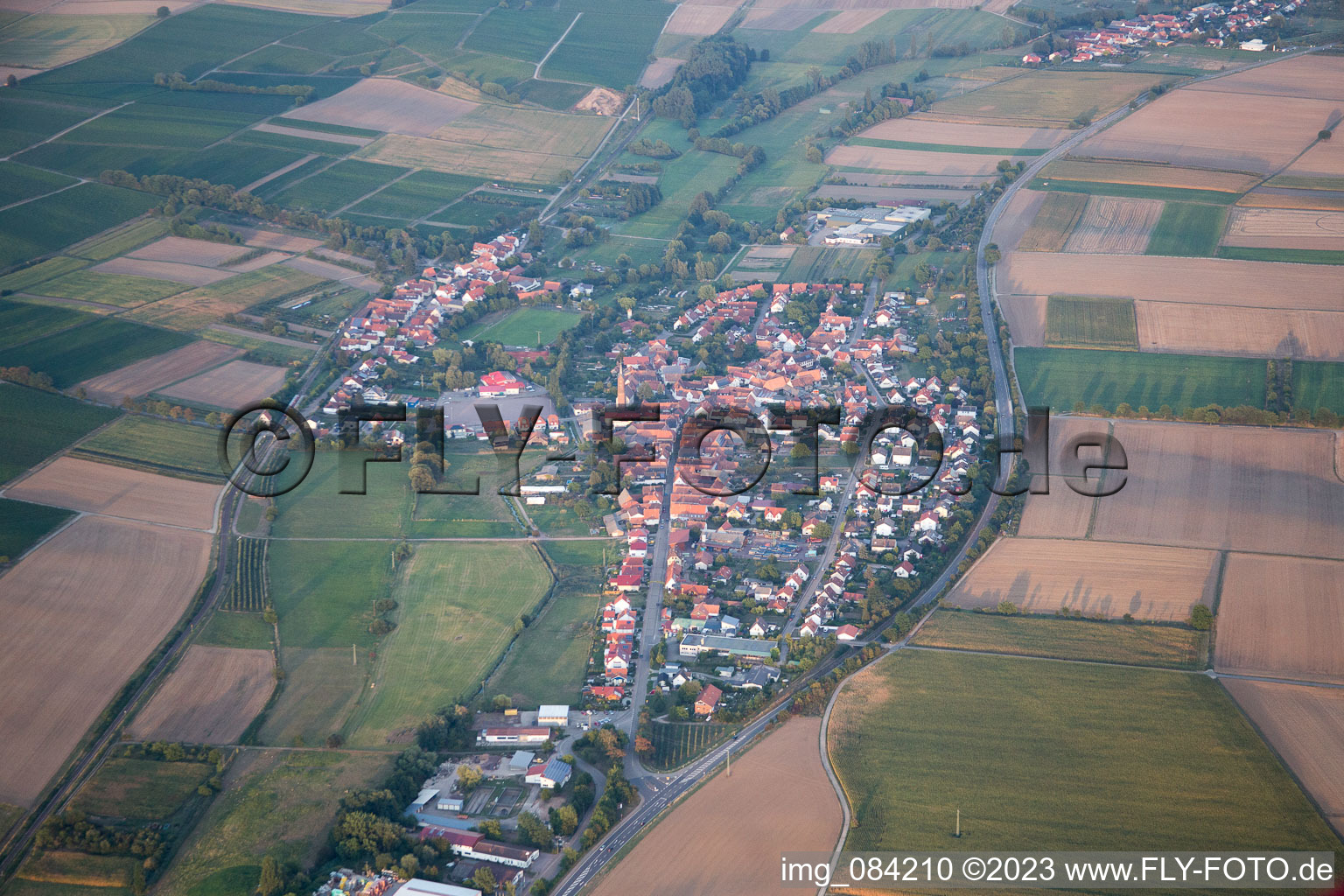 Drone image of District Kapellen in Kapellen-Drusweiler in the state Rhineland-Palatinate, Germany