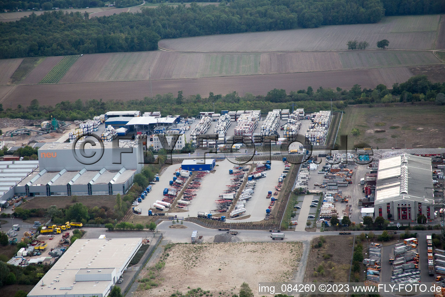 Industrial area Im Langgewan, forwarding company Kube & Kubenz in Worms in the state Rhineland-Palatinate, Germany