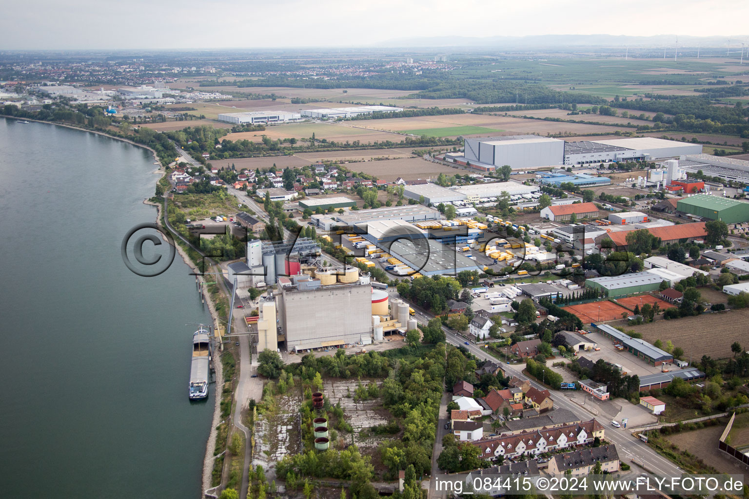 District Rheindürkheim in Worms in the state Rhineland-Palatinate, Germany out of the air