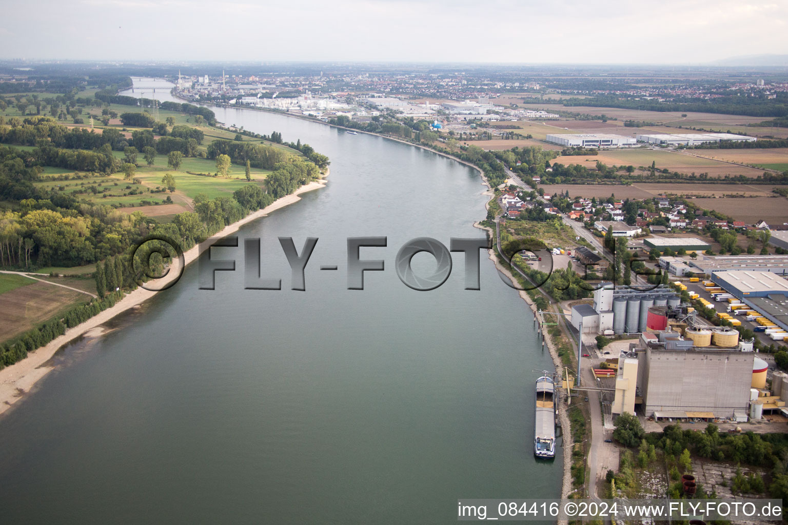 District Rheindürkheim in Worms in the state Rhineland-Palatinate, Germany seen from above