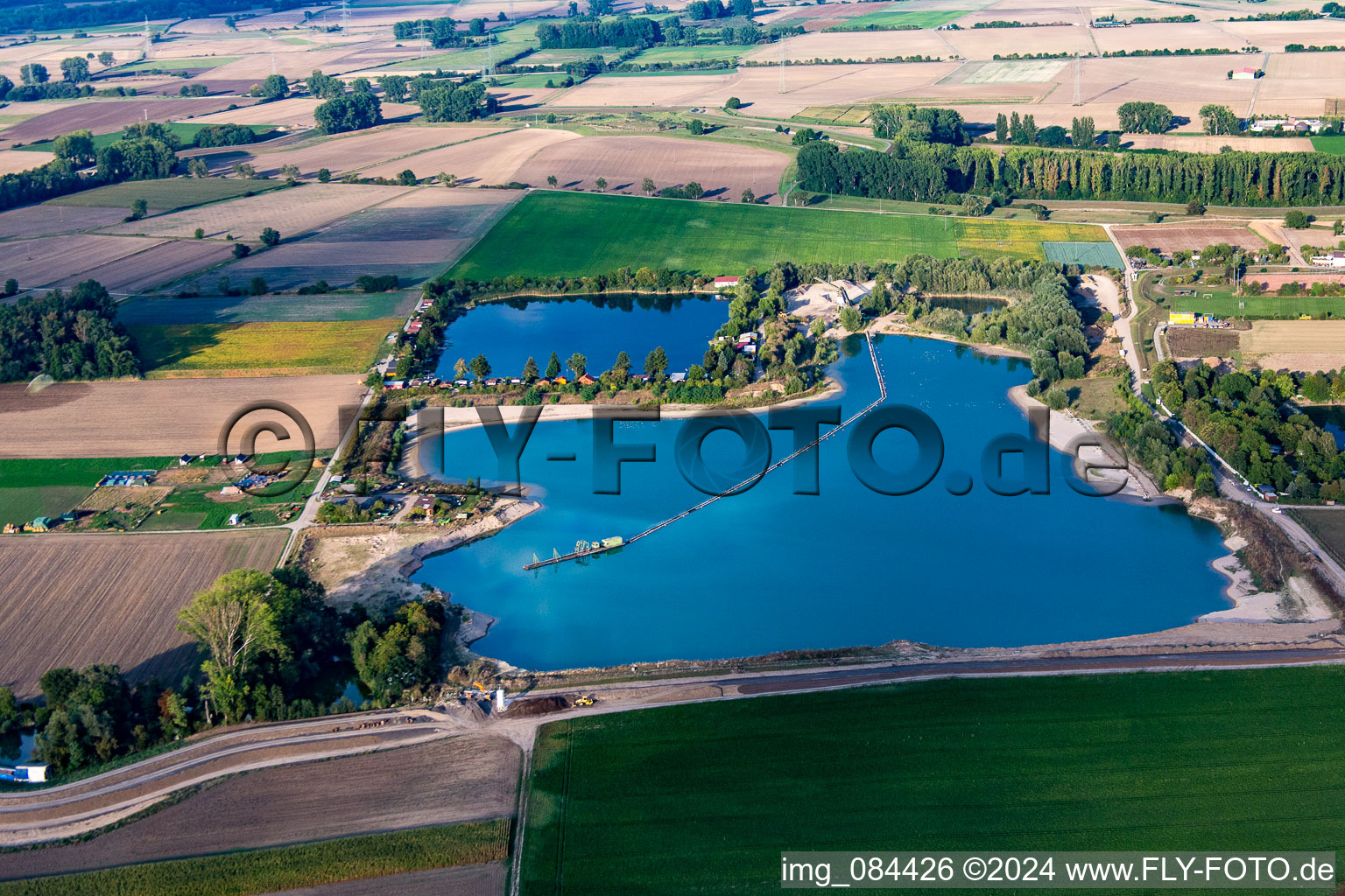 Baggersee Fishing Friends Wattenheim in the district Nordheim in Biblis in the state Hesse, Germany