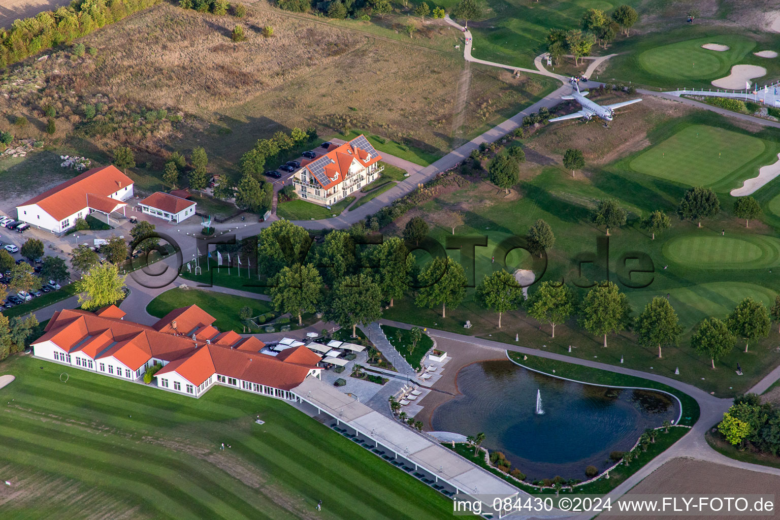 Drone recording of Grounds of the Golf course at Golfpark Biblis-Wattenheim *****GOLF absolute in Wattenheim in the state Hesse, Germany