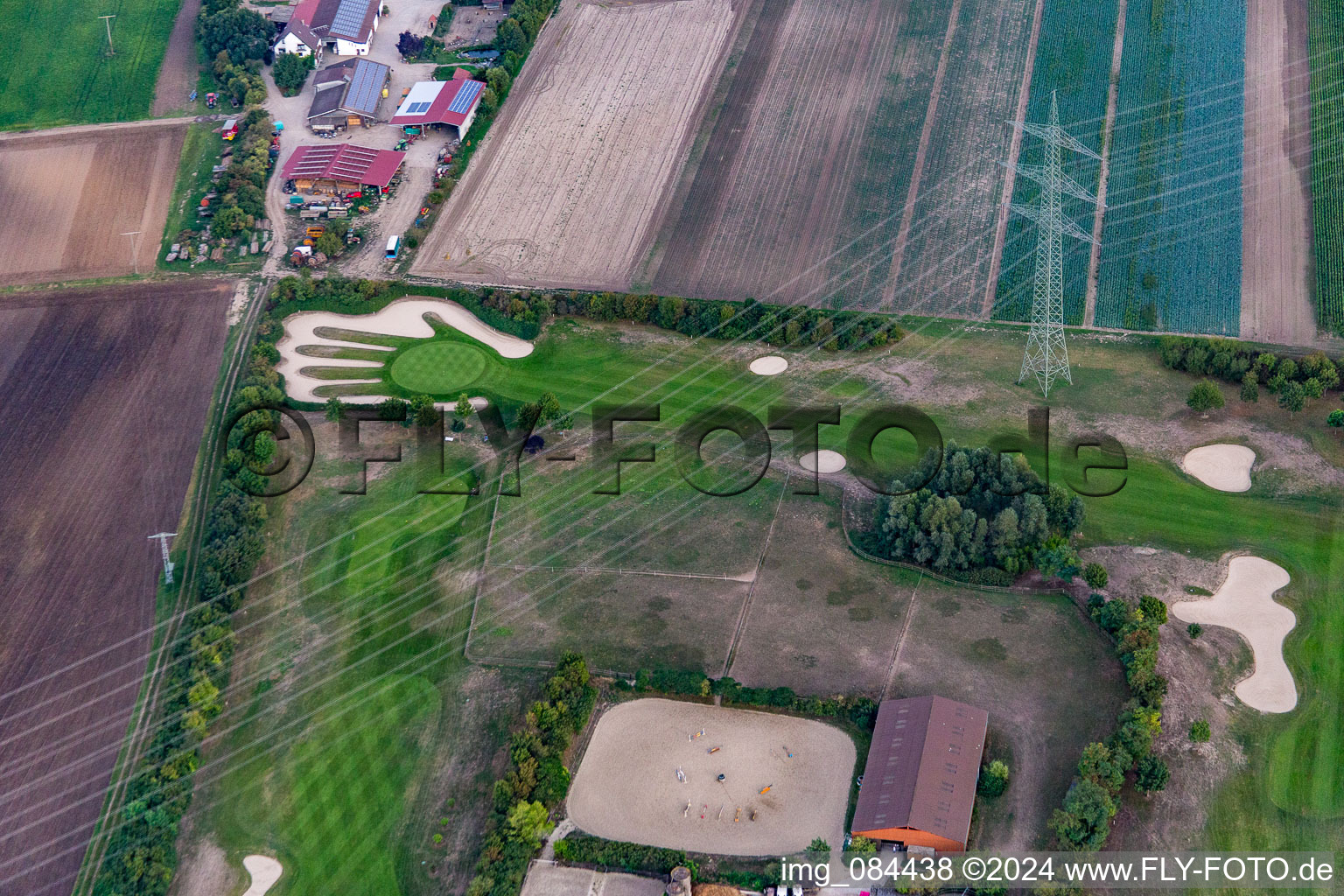 Aerial photograpy of Grounds of the Golf course at Golfpark Biblis-Wattenheim *****GOLF absolute in Wattenheim in the state Hesse, Germany