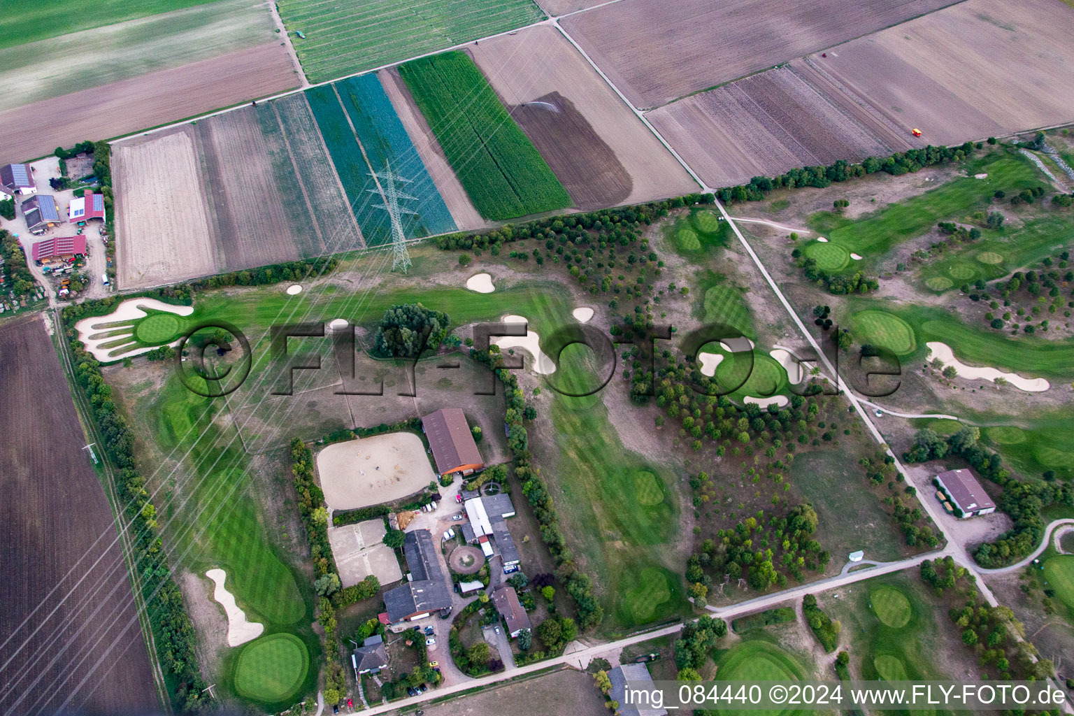 Oblique view of Grounds of the Golf course at Golfpark Biblis-Wattenheim *****GOLF absolute in Wattenheim in the state Hesse, Germany