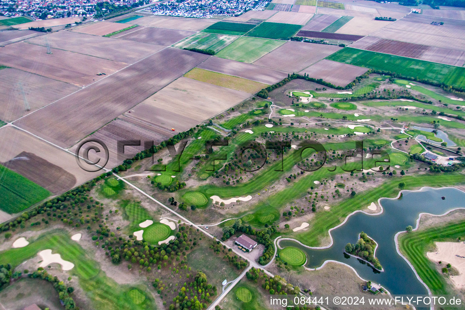 Grounds of the Golf course at Golfpark Biblis-Wattenheim *****GOLF absolute in Wattenheim in the state Hesse, Germany from above