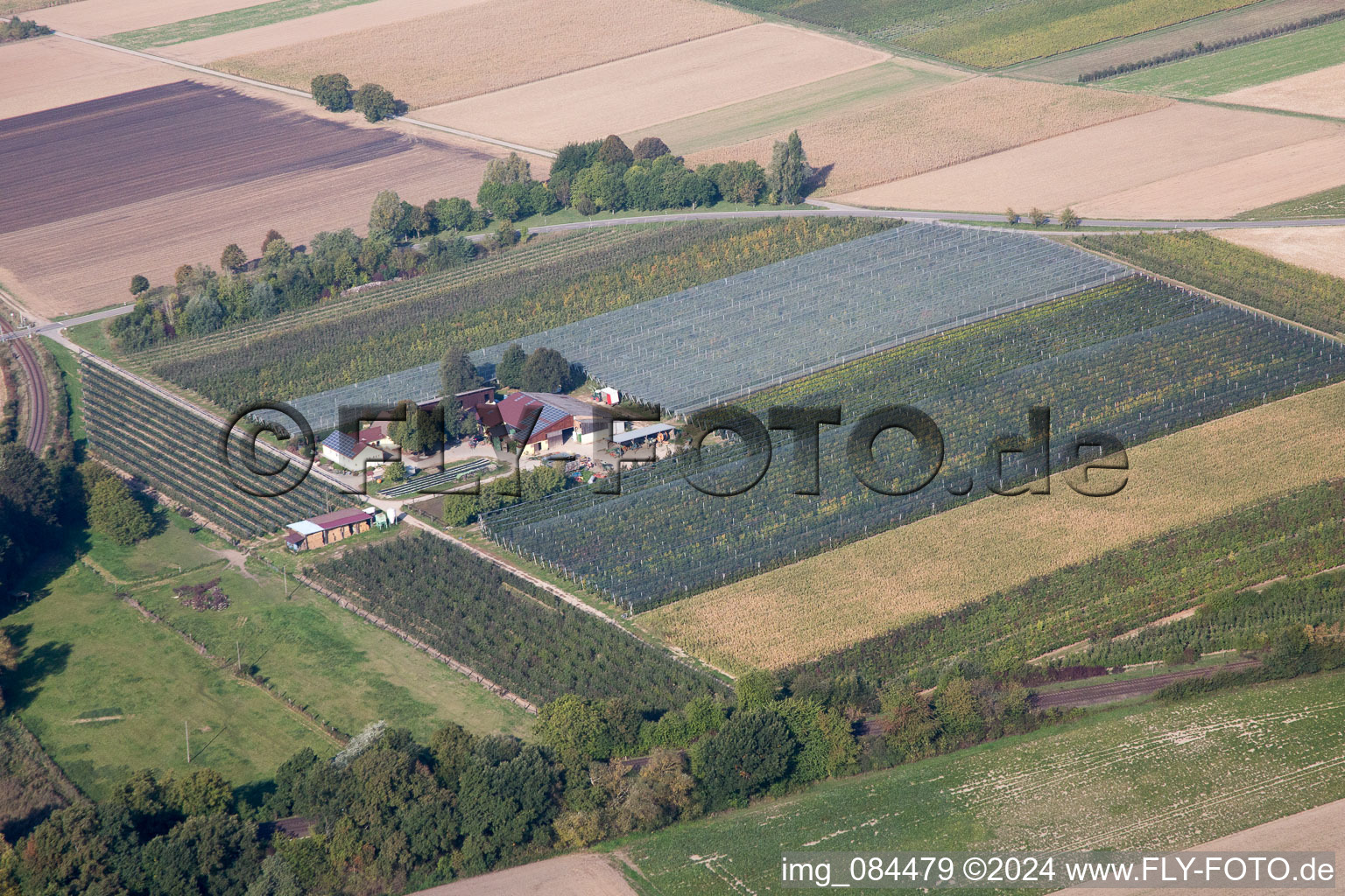 Winden in the state Rhineland-Palatinate, Germany from the plane