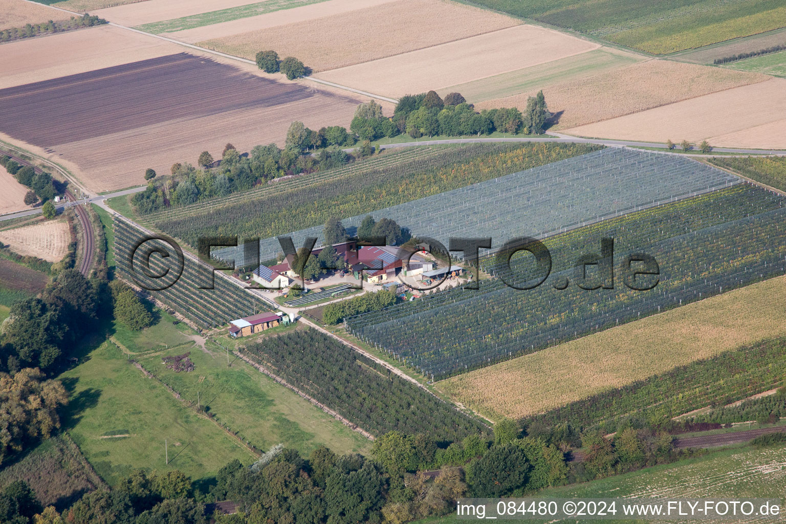 Bird's eye view of Winden in the state Rhineland-Palatinate, Germany