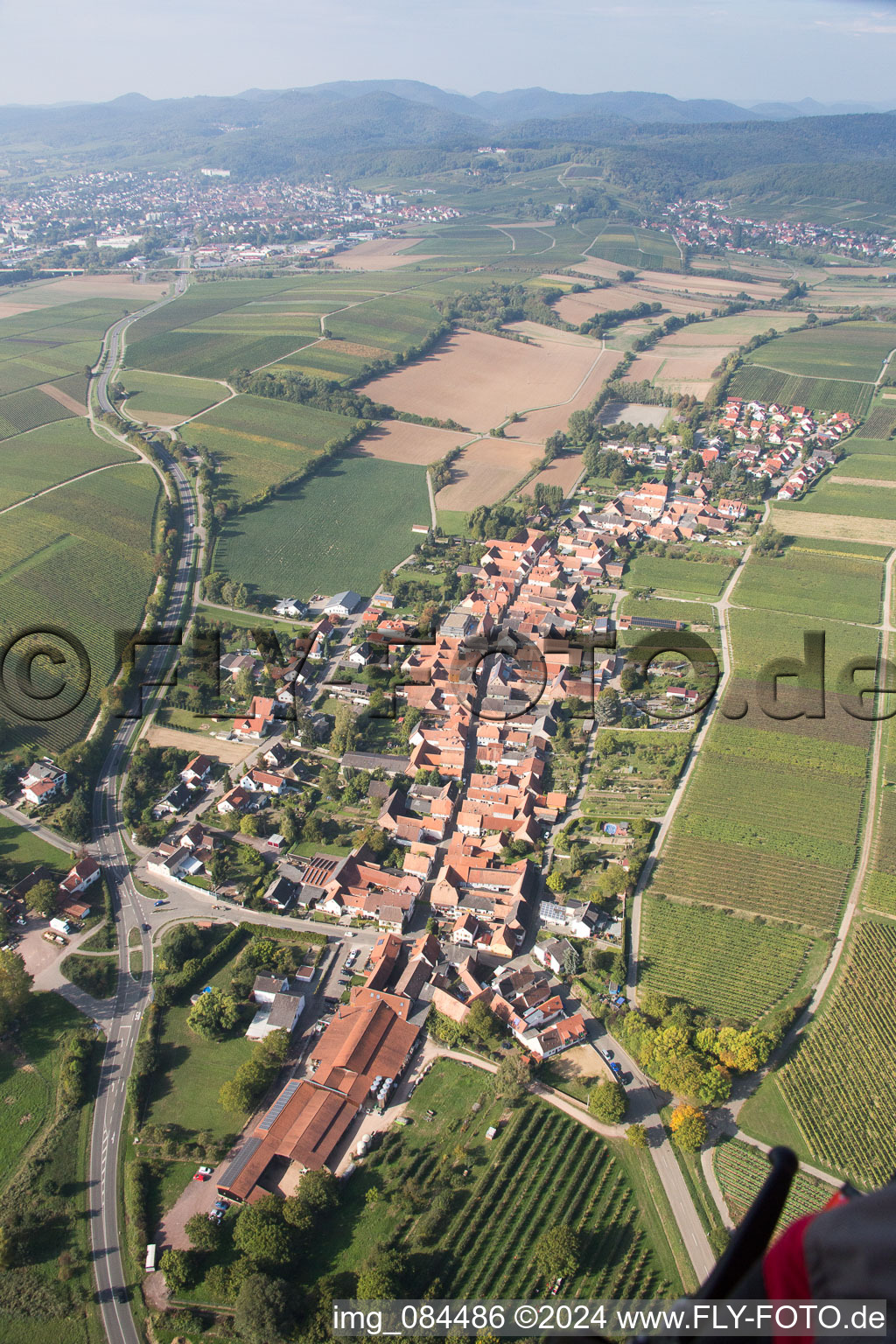 Aerial photograpy of Niederhorbach in the state Rhineland-Palatinate, Germany