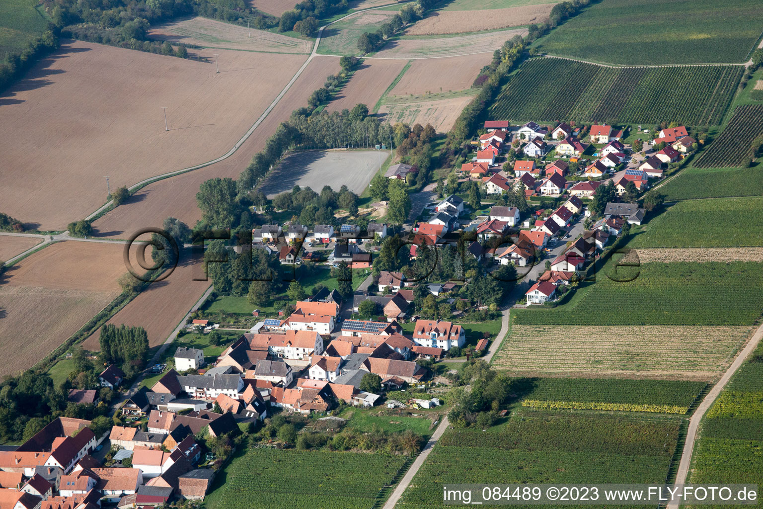 Niederhorbach in the state Rhineland-Palatinate, Germany out of the air