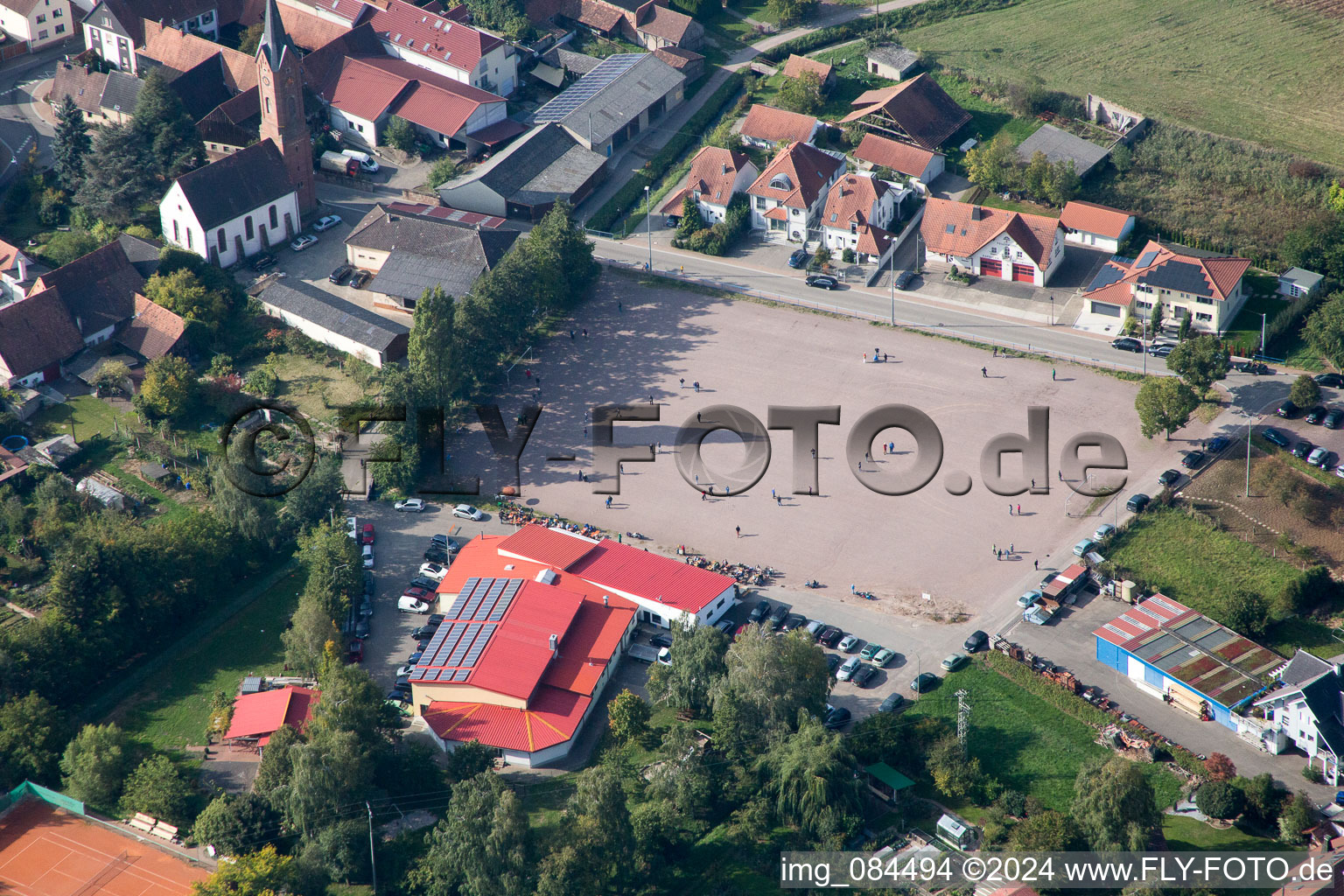 Fairground in the district Drusweiler in Kapellen-Drusweiler in the state Rhineland-Palatinate, Germany