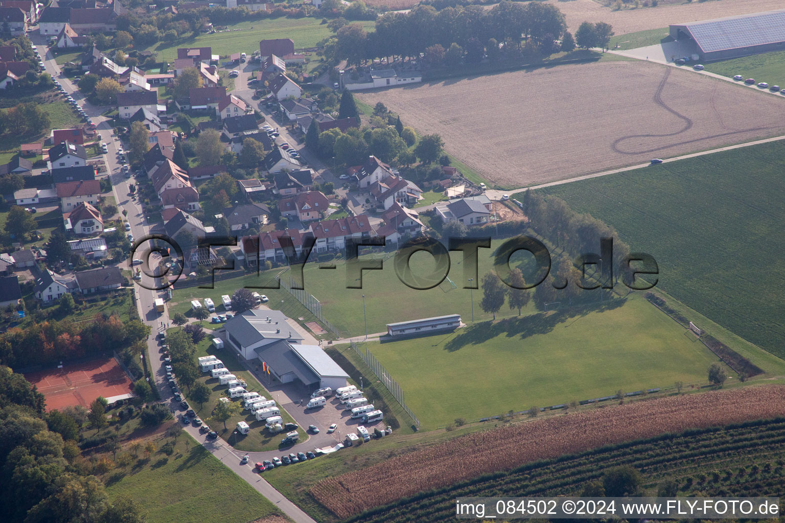 Dierbach in the state Rhineland-Palatinate, Germany viewn from the air