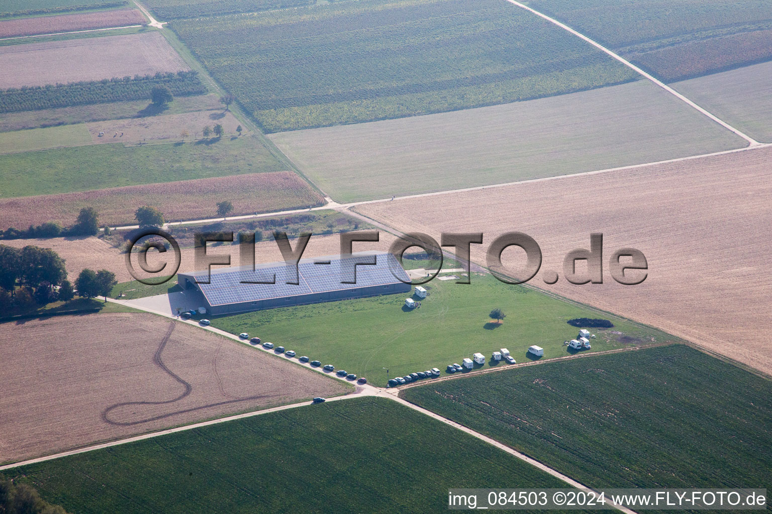 Drone recording of Dierbach in the state Rhineland-Palatinate, Germany