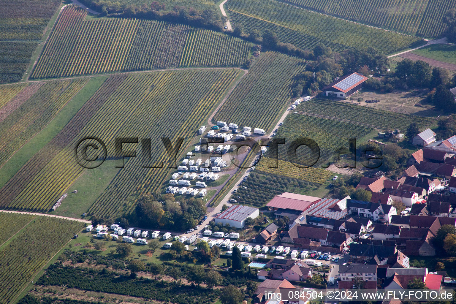 Drone image of Dierbach in the state Rhineland-Palatinate, Germany