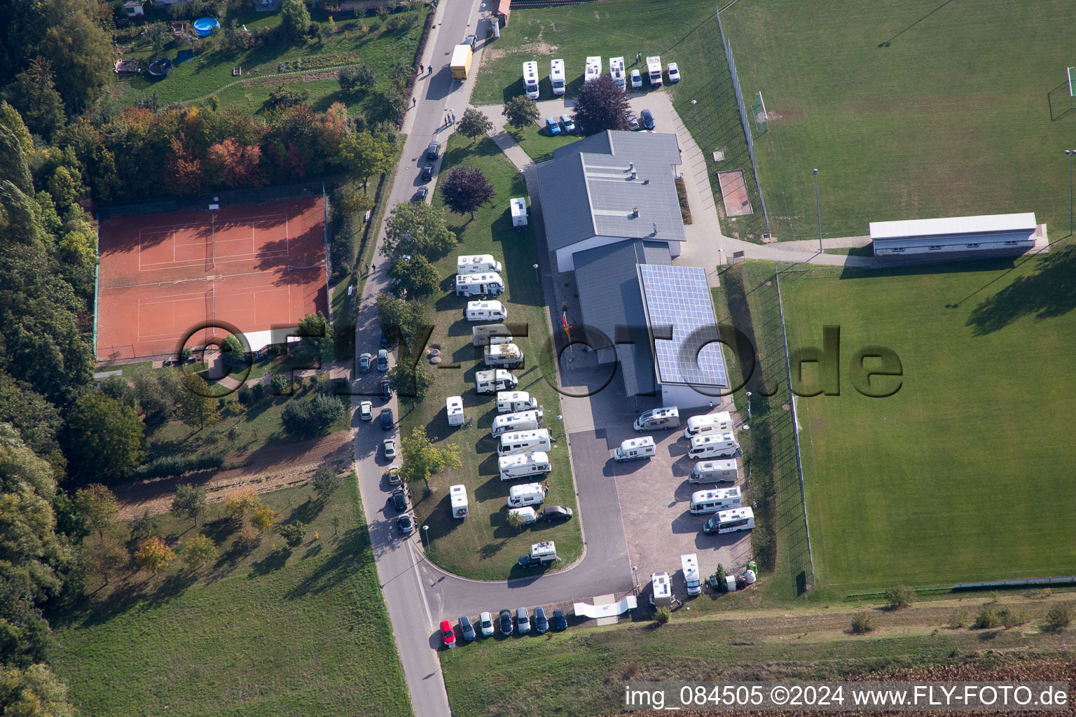 Dierbach in the state Rhineland-Palatinate, Germany from the drone perspective