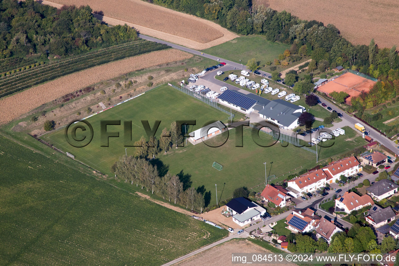 Dierbach in the state Rhineland-Palatinate, Germany seen from above